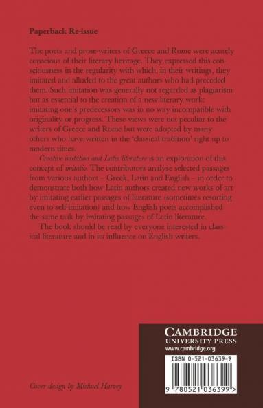 Creative Imitation and Latin Literature