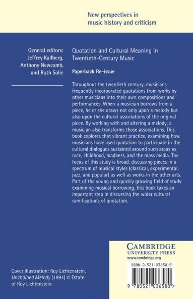 Quotation and Cultural Meaning in Twentieth-Century Music