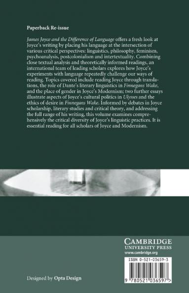 James Joyce and the Difference of Language