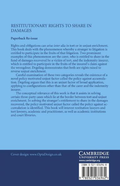 Restitutionary Rights to Share in Damages