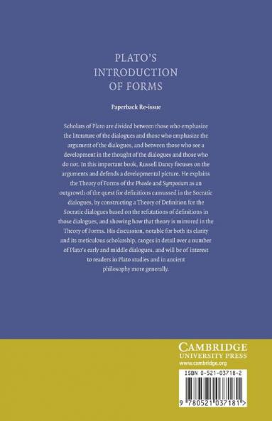 Plato's Introduction of Forms