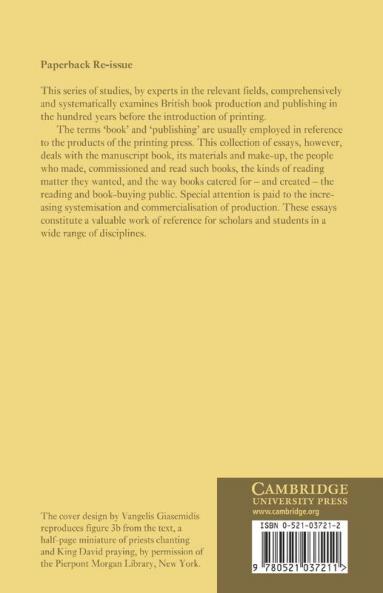 Book Production and Publishing in Britain 1375 1475