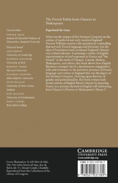 The French Fetish from Chaucer to Shakespeare
