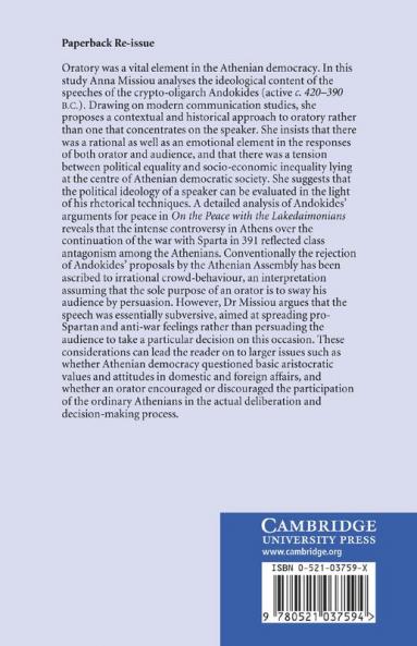 The Subversive Oratory of Andokides