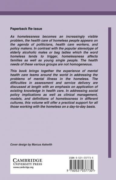 Homelessness and Mental Health
