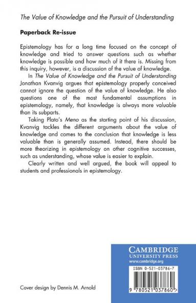 The Value of Knowledge and the Pursuit of Understanding