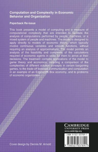 Computation and Complexity in Economic Behavior and Organization