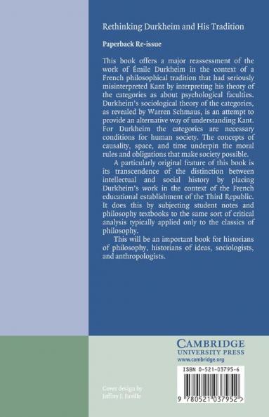 Rethinking Durkheim and His Tradition