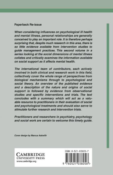 Social Support and Psychiatric Disorder
