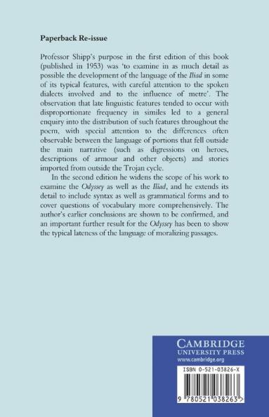 Studies in the Language of Homer
