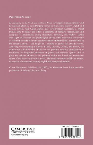 Eavesdropping in the Novel from Austen to Proust
