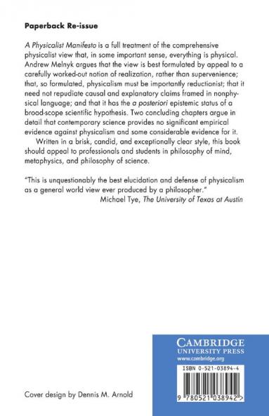 A Physicalist Manifesto