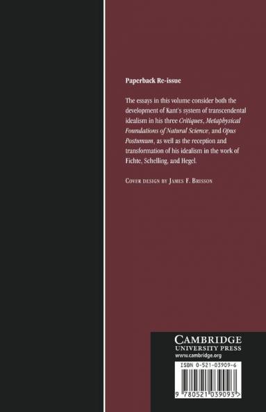 The Reception of Kant's Critical Philosophy