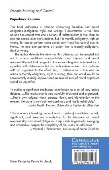 Deontic Morality and Control