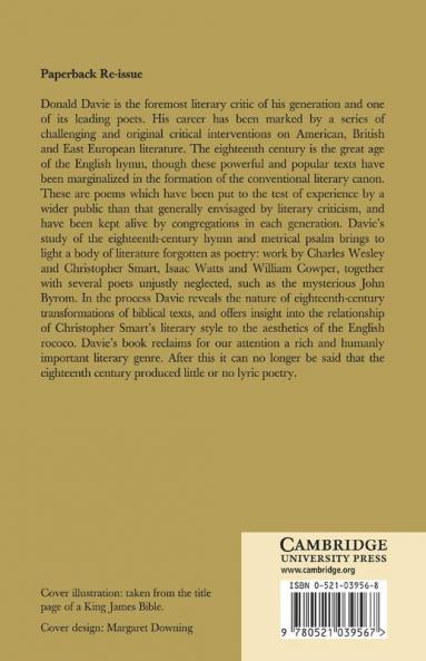 The Eighteenth-Century Hymn in England