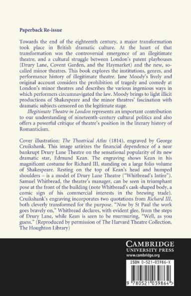 Illegitimate Theatre in London 1770 1840