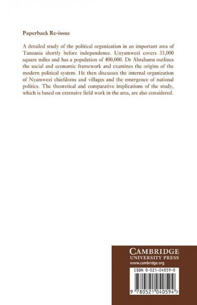 The Political Organization of Unyamwezi