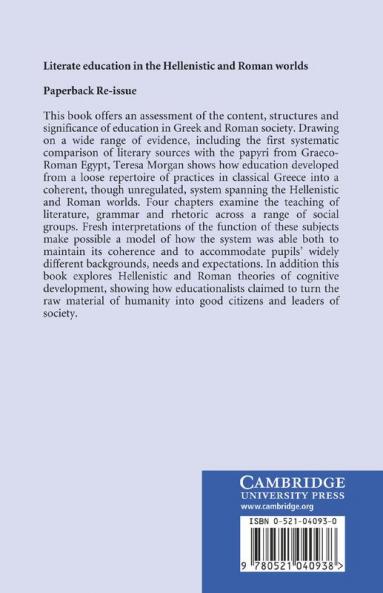 Literate Education in the Hellenistic and Roman Worlds