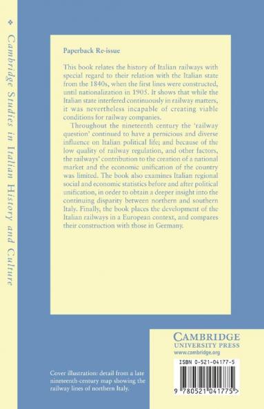 Railways and the Formation of the Italian State in the Nineteenth Century