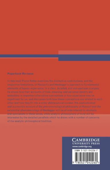 Husserl and Heidegger on Human Experience