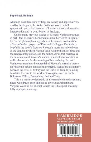 Biblical Narrative in the Philosophy of Paul Ricoeur