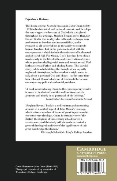 John Oman and His Doctrine of God