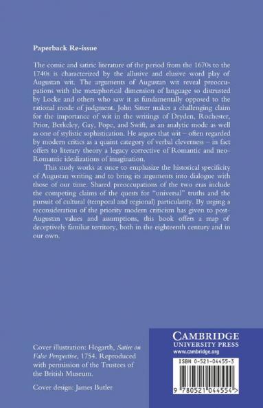 Arguments of Augustan Wit