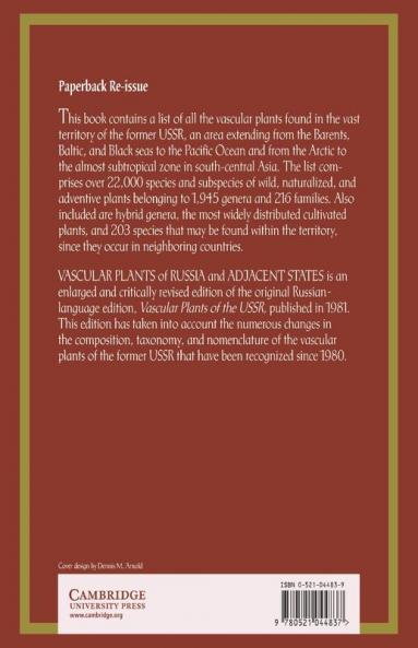Vascular Plants of Russia and Adjacent States (the Former USSR)