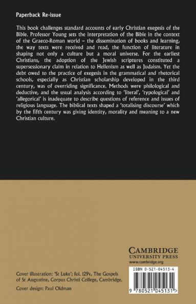 Biblical Exegesis and the Formation of Christian Culture