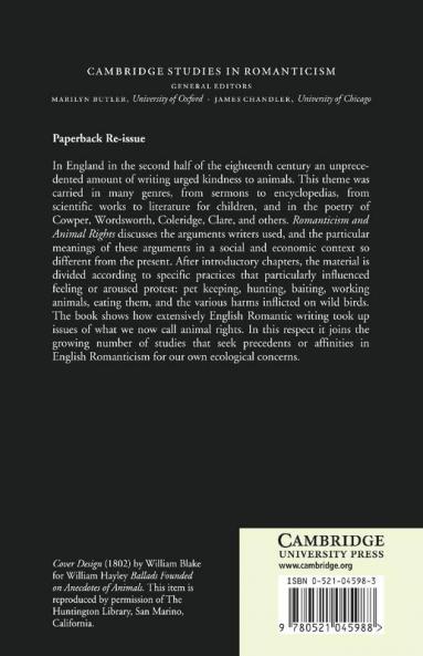 Romanticism and Animal Rights