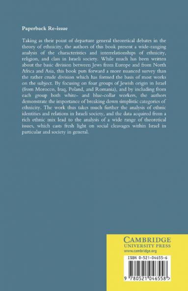 Ethnicity Religion and Class in Israeli Society