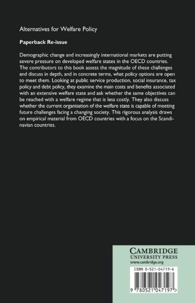 Alternatives for Welfare Policy