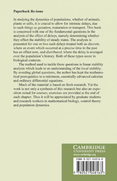 Biological Delay Systems