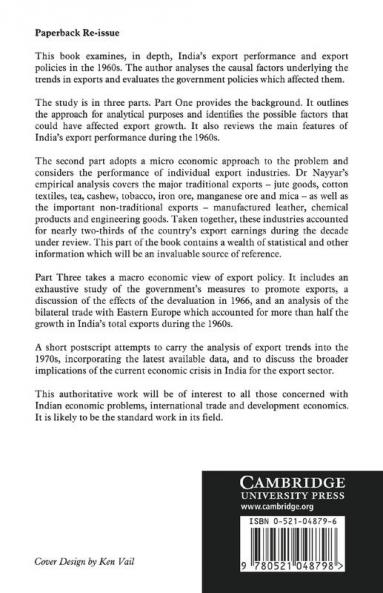 India's Exports and Export Policies in the 1960's