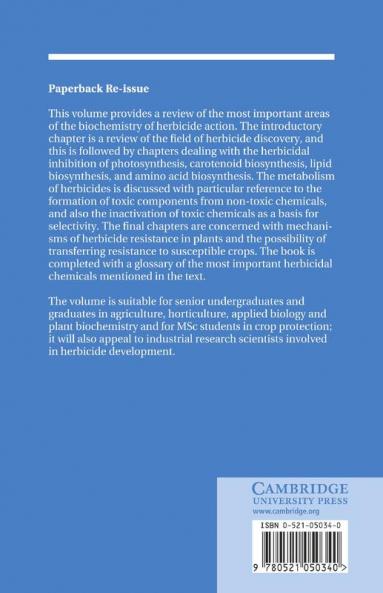 Herbicides and Plant Metabolism