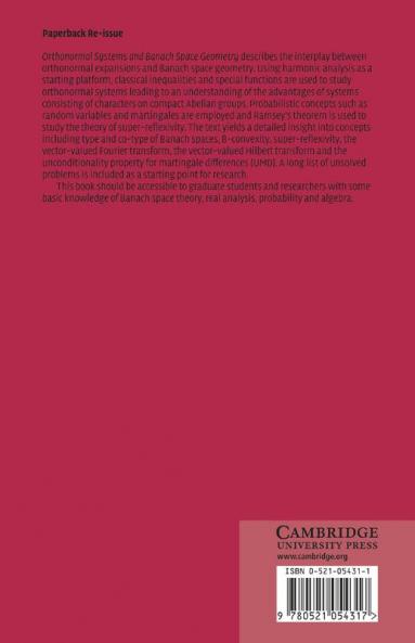 Orthonormal Systems and Banach Space Geometry