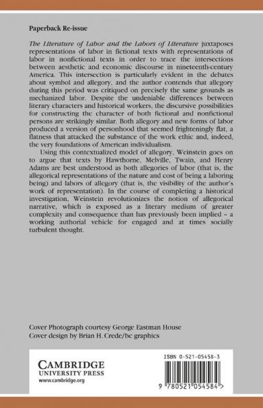 The Literature of Labor and the Labors of Literature