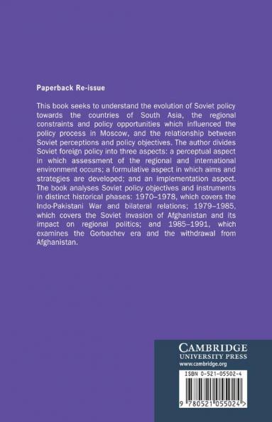 Soviet Policy Towards South Asia Since 1970