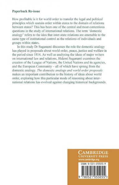 The Domestic Analogy and World Order Proposals