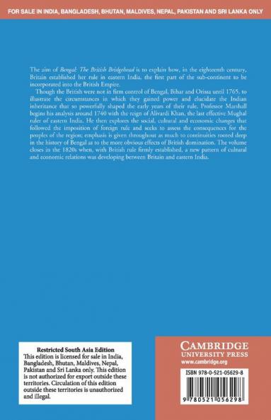 BENGAL: THE BRITISH BRIDGEHEAD (NEW CAMBRIDGE HISTORY OF INDIA VOL. II PART 2) (SOUTH ASIA EDITION)