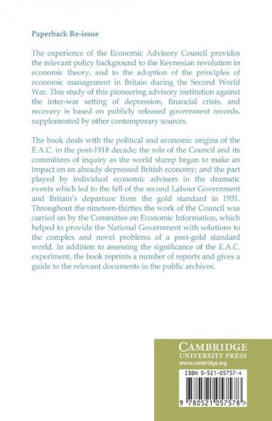 The Economic Advisory Council 1930 1939