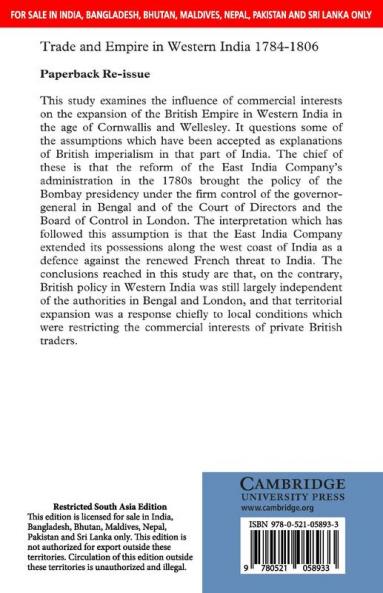 TRADE AND EMPIRE IN WESTERN INDIA 1784-1806 (SOUTH ASIA EDITION)