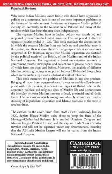 Separatism Among Indian Muslims (South Asia Edition)