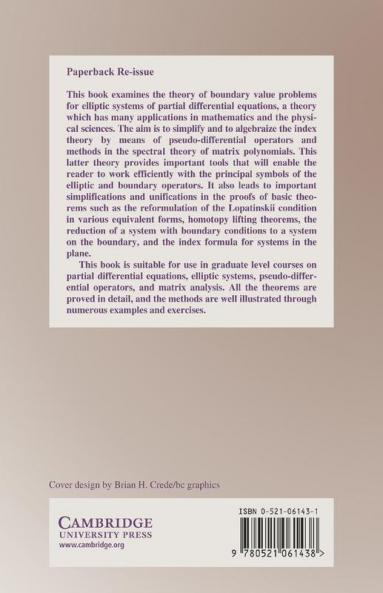 Boundary Value Problems for Elliptic Systems