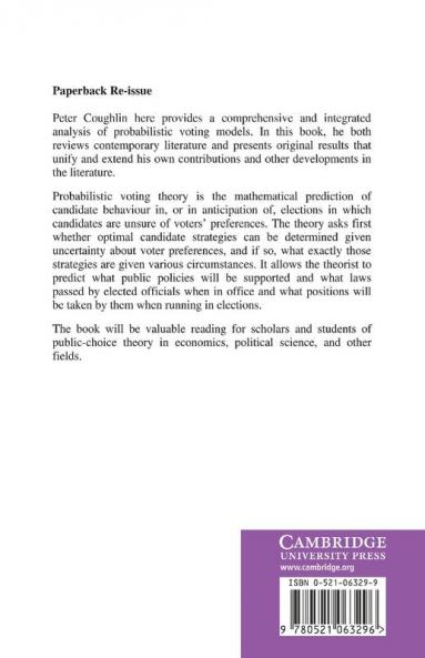 Probabilistic Voting Theory