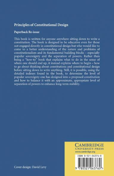 Principles of Constitutional Design