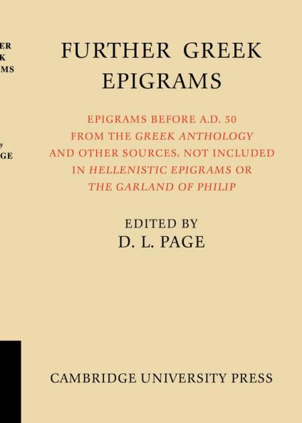 Further Greek Epigrams