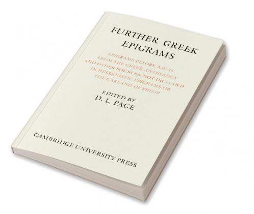 Further Greek Epigrams