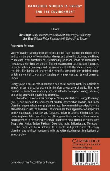 Energy Policy Analysis and Modelling