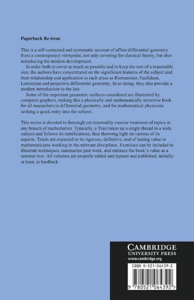Affine Differential Geometry